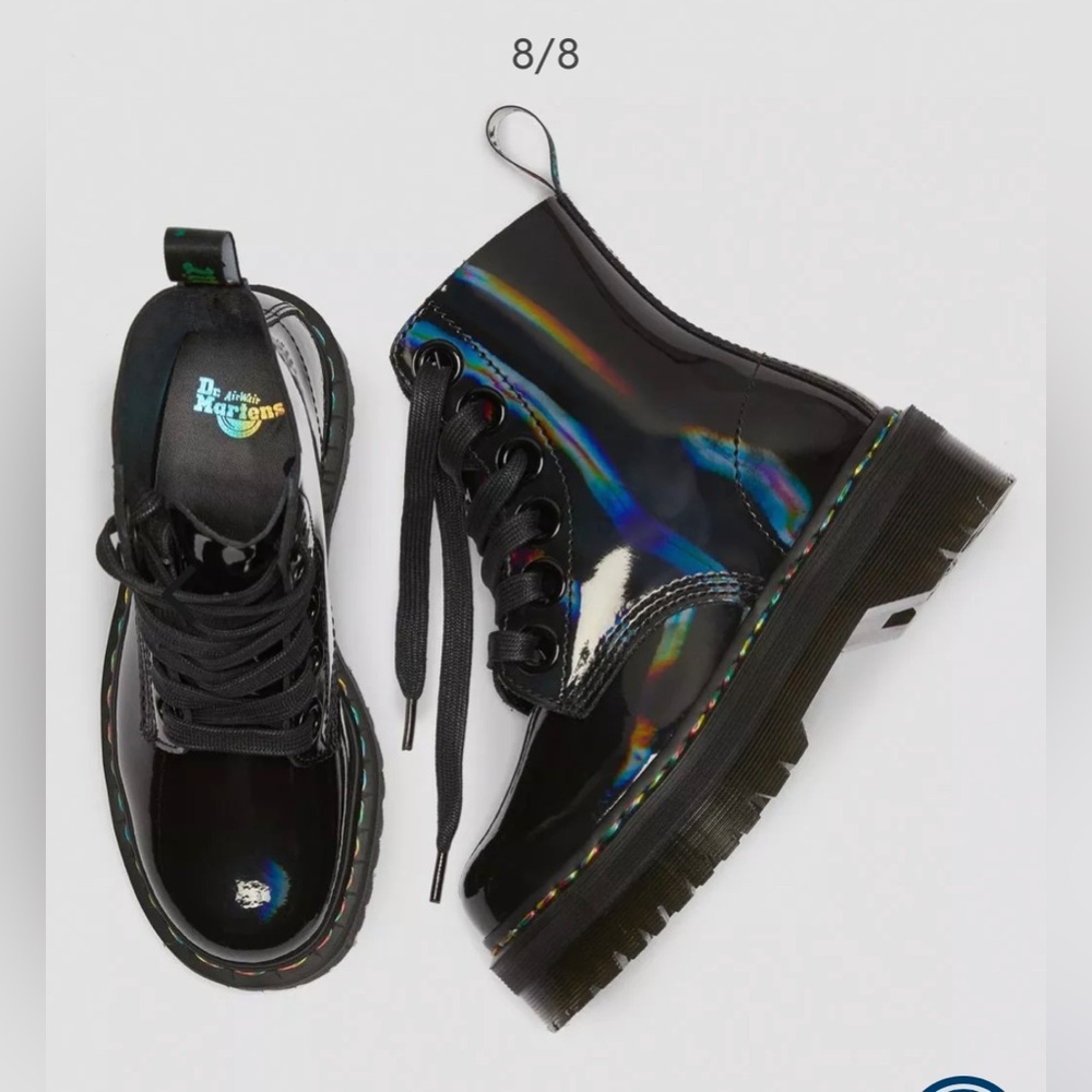 Doc Martens MOLLY RAINBOW PATENT boots